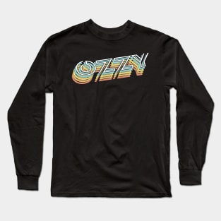 Ozzy Retro Typography Faded Style Long Sleeve T-Shirt